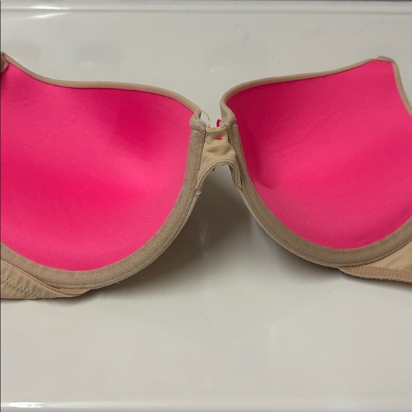 Xhilaration Beige Bra with Pink Detail, 38C - Picture 7 of 7